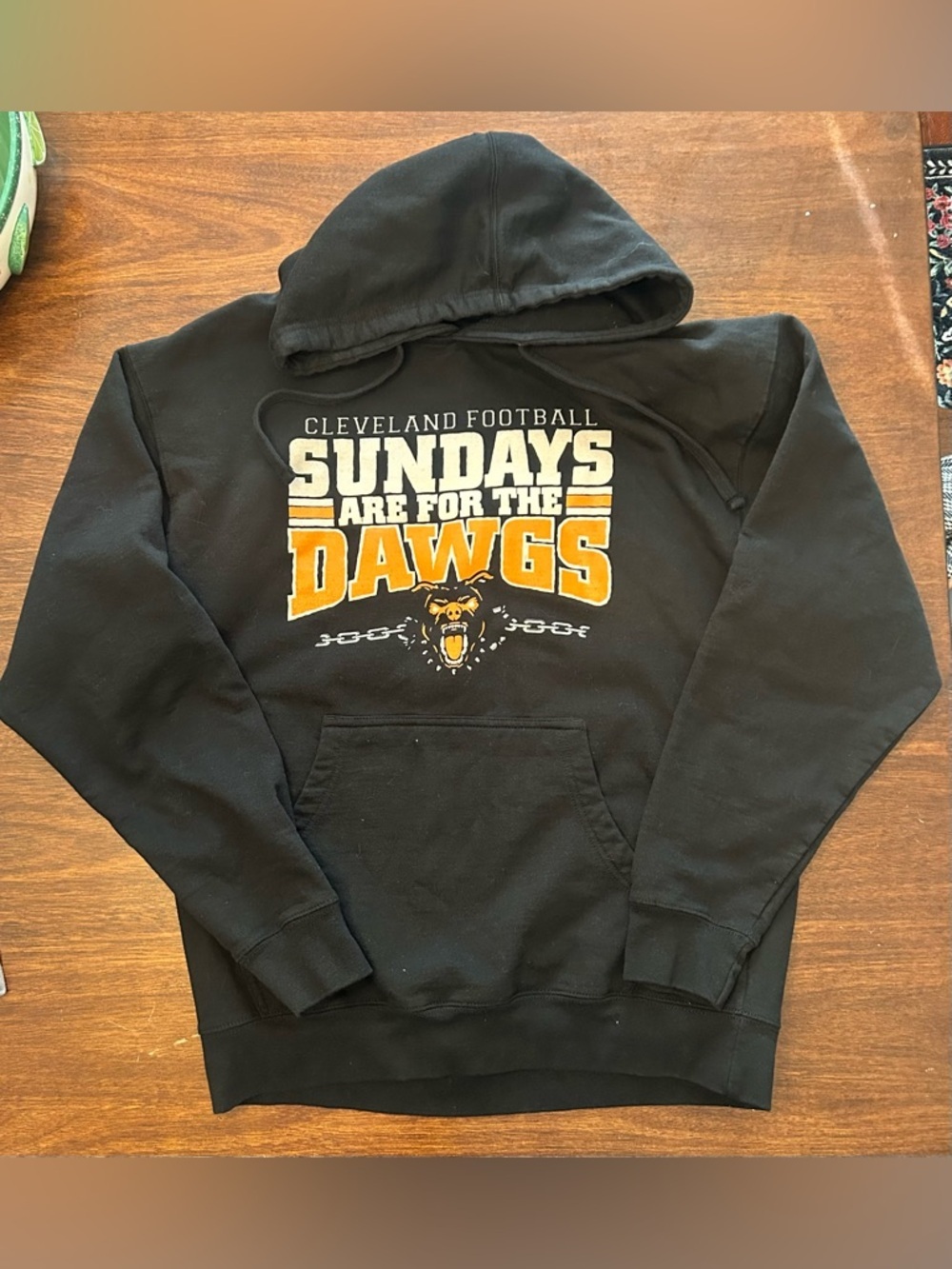 Cleveland Football "Sundays Are For The Dawgs" Black Hoodie